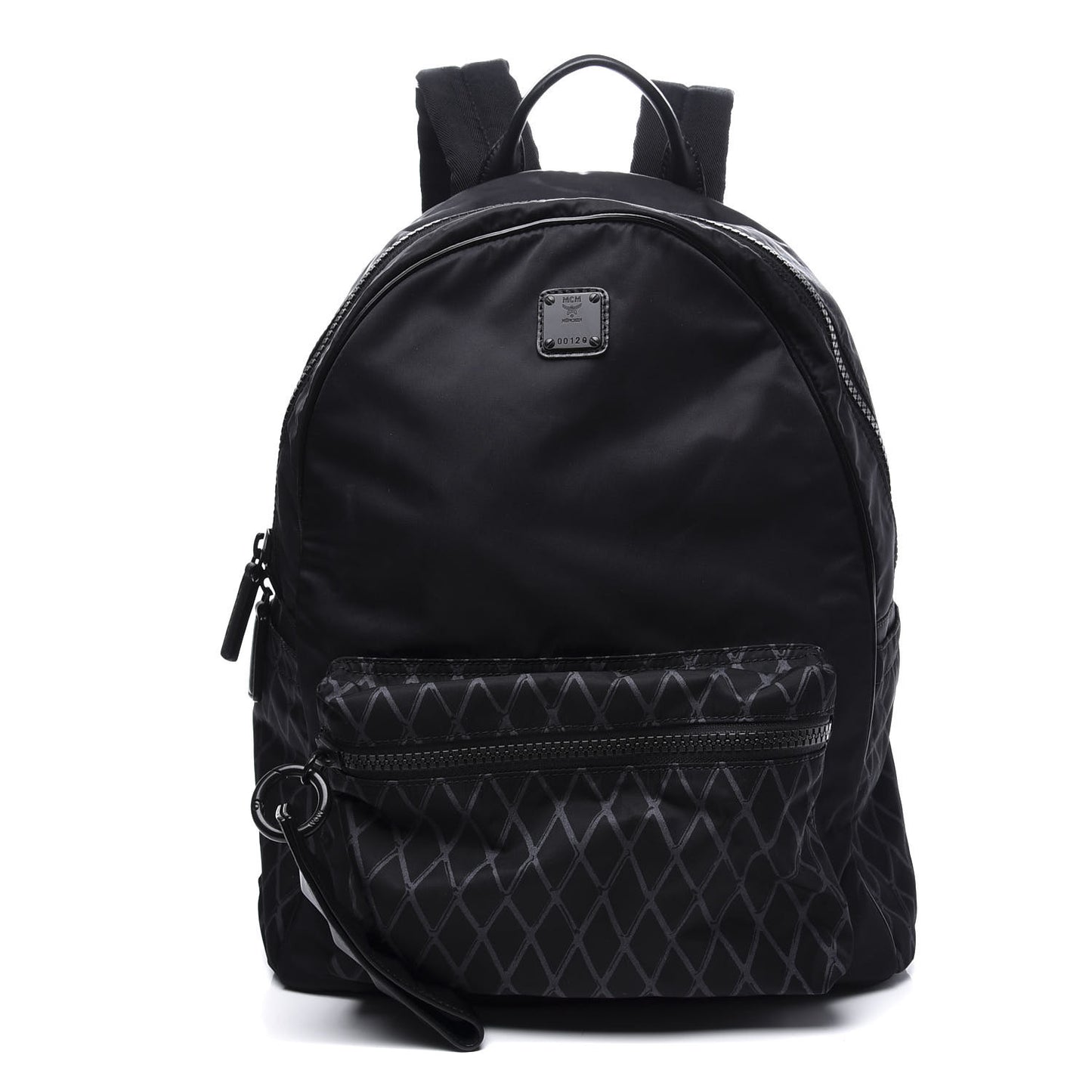 Nylon Medium Tumbler Rombi Backpack Black