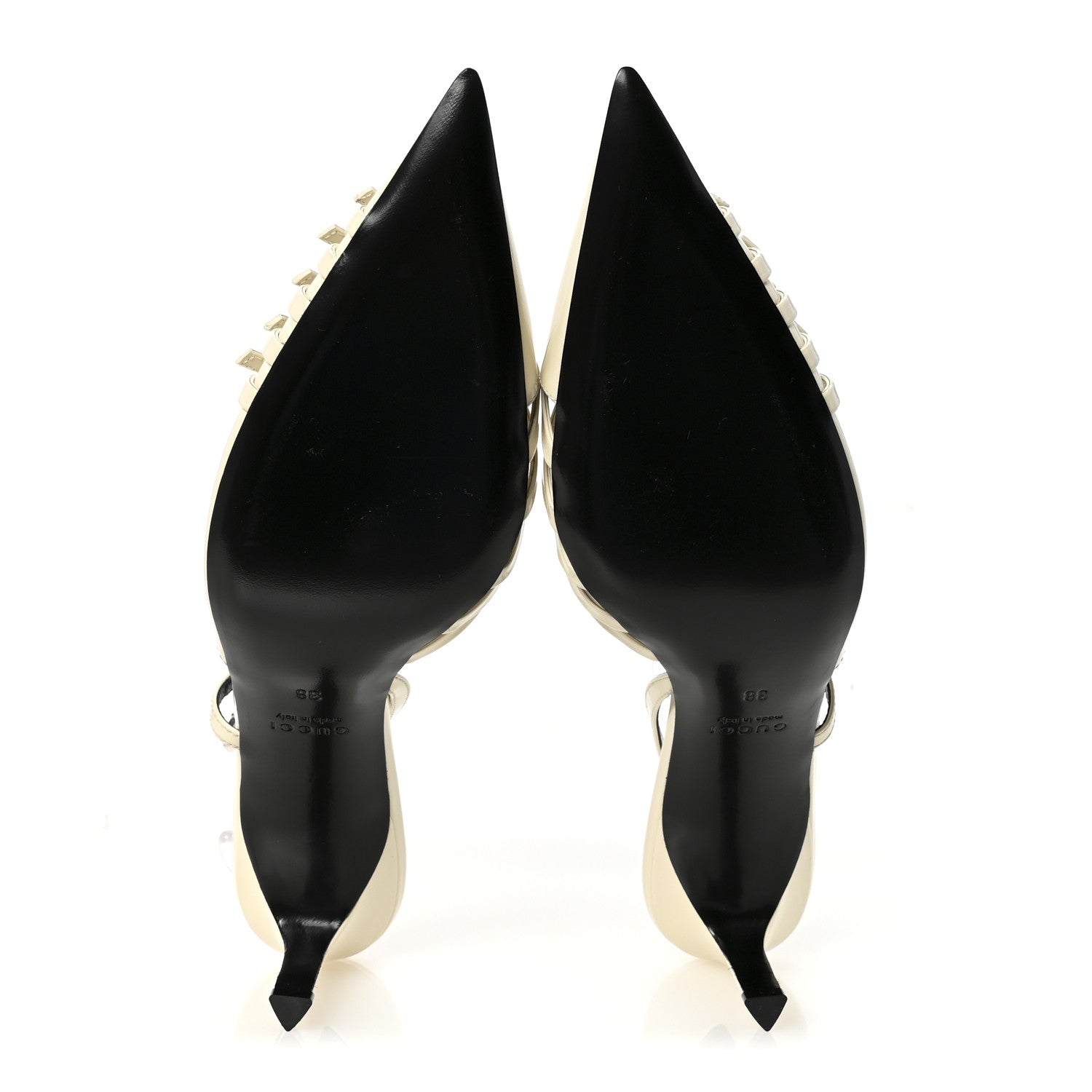 Gucci Patent Regents Slingback Pumps 38 New Ivoire 6 of 10