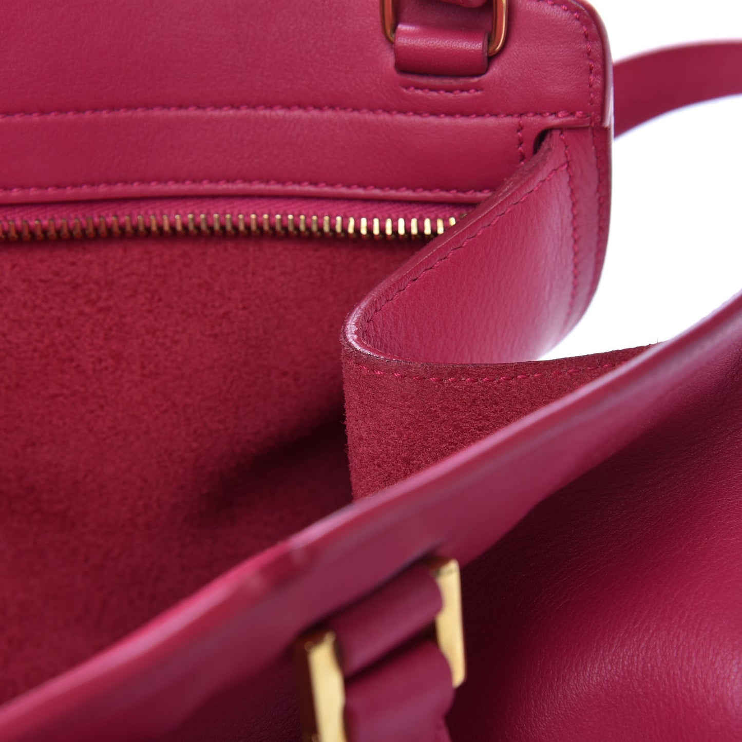 Calfskin Small Classic Y Cabas Fuchsia