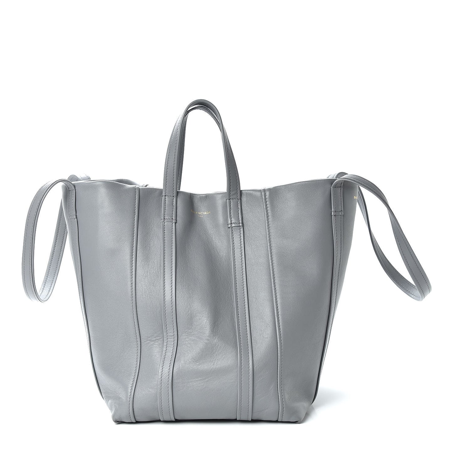 Calfskin Large Laundry Cabas Tote Gris Pyrite