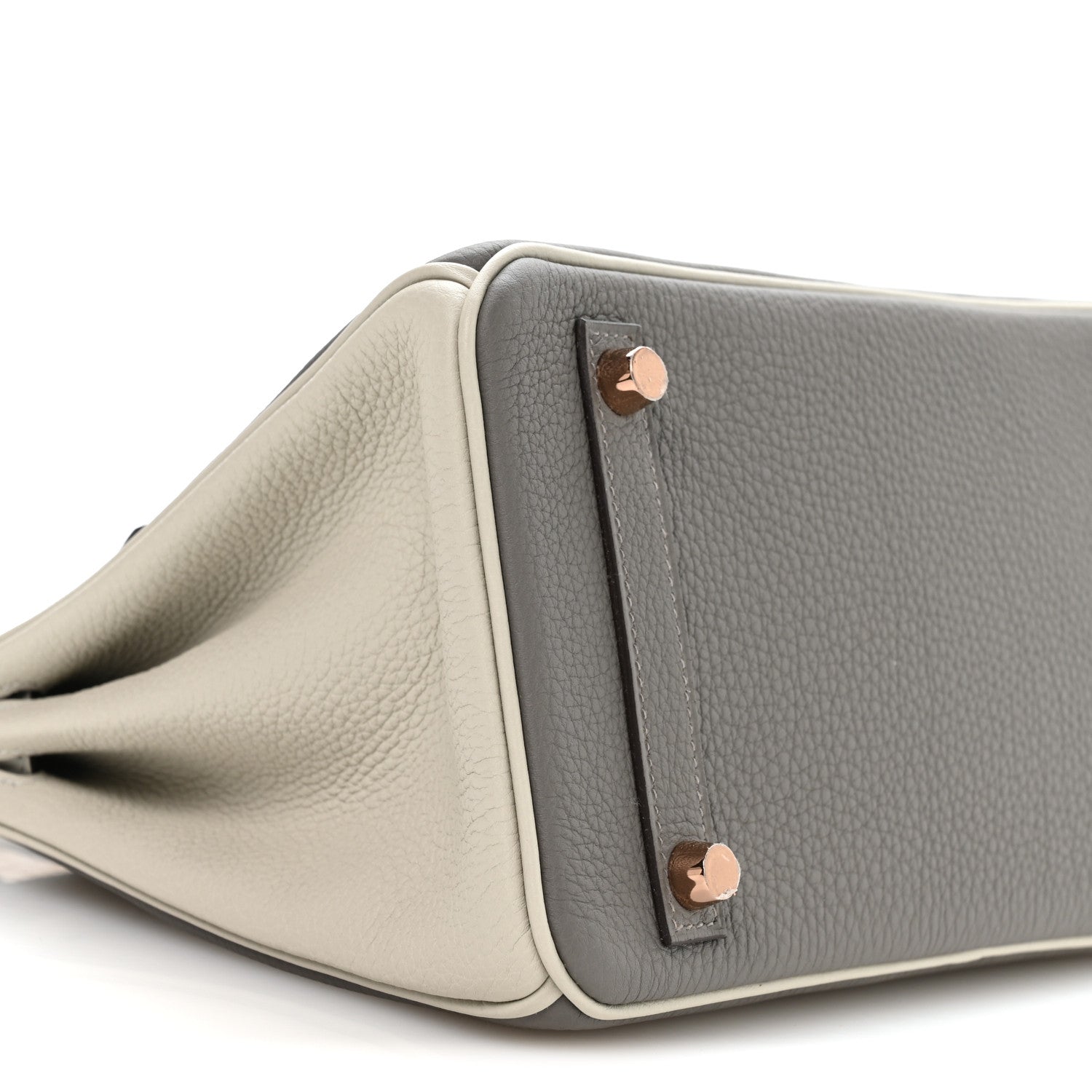 Hermes Togo Horseshoe Birkin 25 Etain Gris Perle 9 of 10