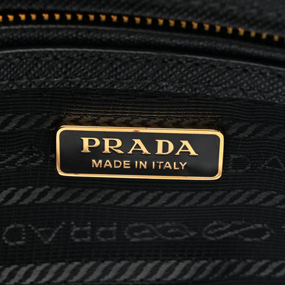 Prada Saffiano Lux Mini Galleria Double Zip Shoulder Tote Black 8 of 12
