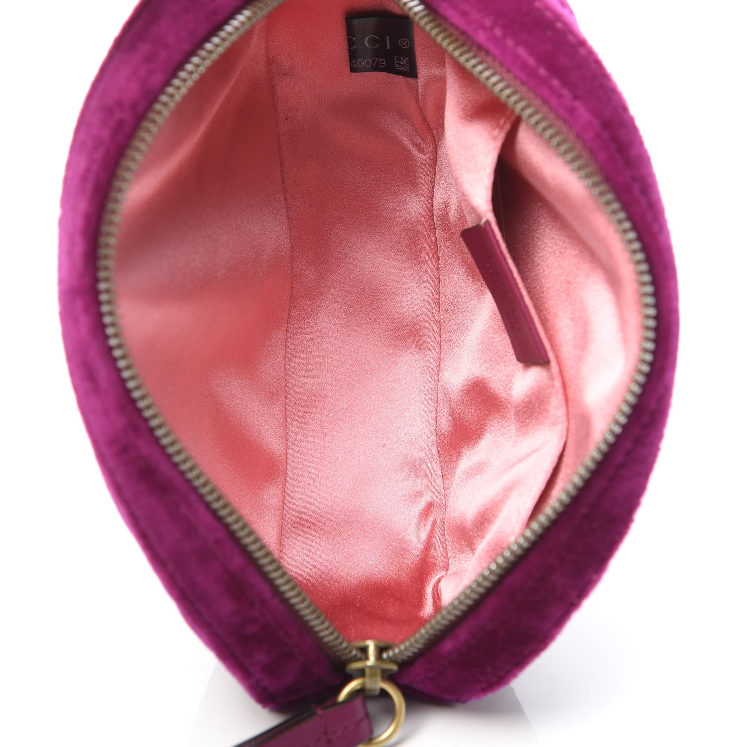 Gucci Velvet Matelasse GG Marmont Belt Bag 85 34 Fuchsia Violet Cyclamen 5 of 11