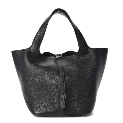 Hermes Taurillon Clemence Picotin Lock 22 MM Black 1 of 10