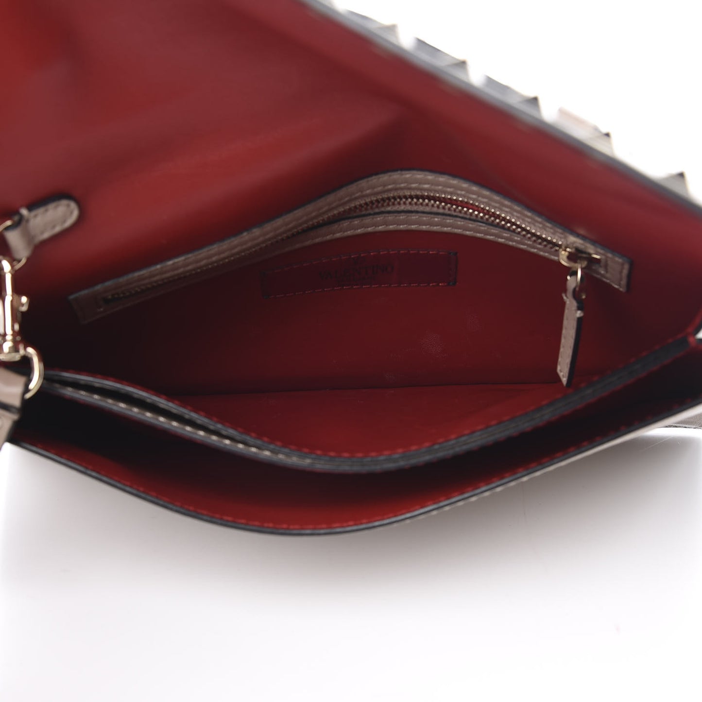 Nappa Rockstud Wristlet Clutch Poudre