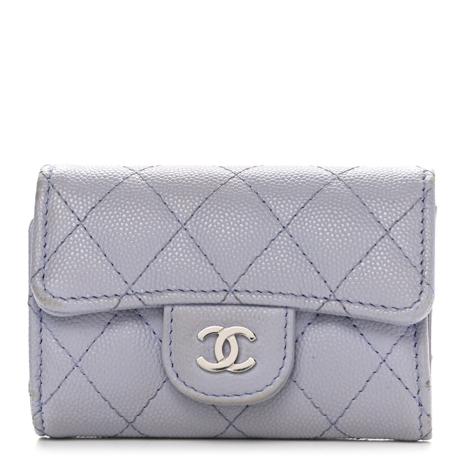 Chanel Caviar Quilted Classic 4 Key Holder Wallet Light Purple 1 of 12