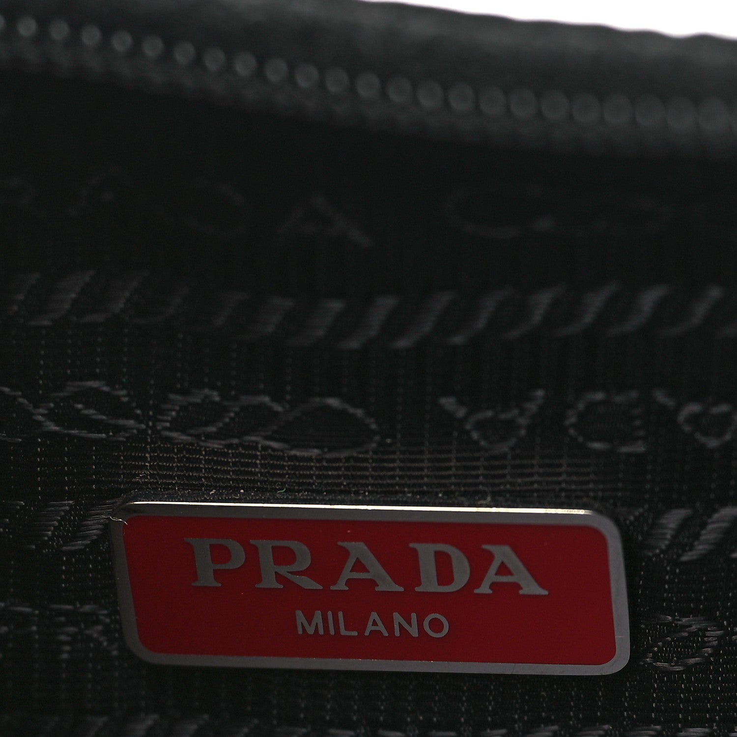 Prada Tessuto Nylon Saffiano Lunar New Year Mini Re-Edition 2000 Bag Black Fuoco 6 of 9