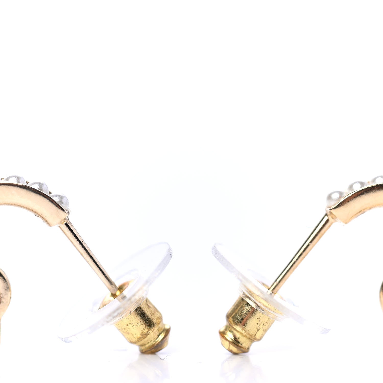 Chanel Pearl CC Hoop Drop Earring Gold 3 of 4