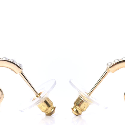 Chanel Pearl CC Hoop Drop Earring Gold 3 of 4