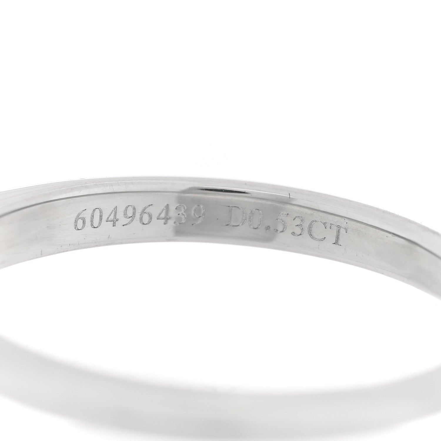 Tiffany Platinum Diamond .53ct Solitaire Engagement Ring 53 6.5 5 of 5