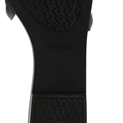Hermes Rubber Aloha Sandals 39 Black 6 of 8