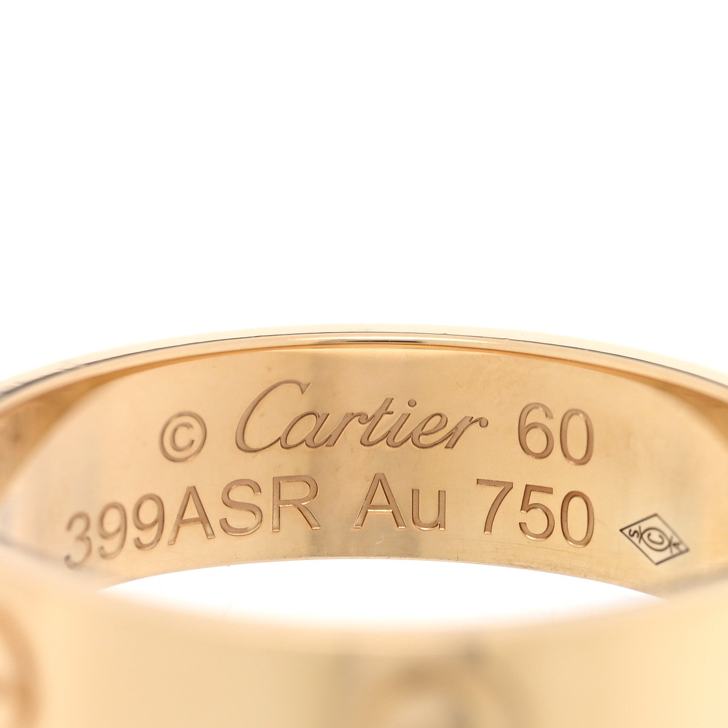 Cartier 18K Yellow Gold 5.5mm LOVE Ring 60 9.25 4 of 5