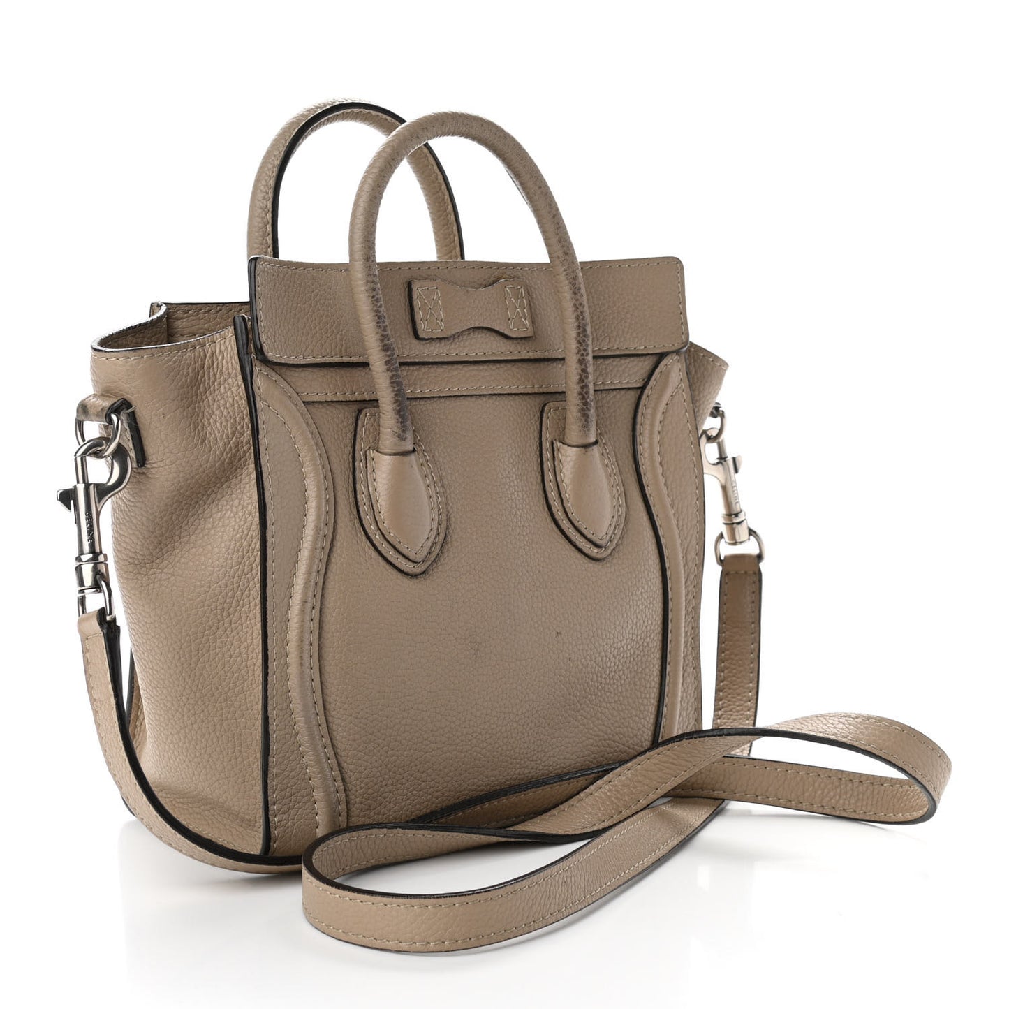 Drummed Calfskin Nano Luggage Dune