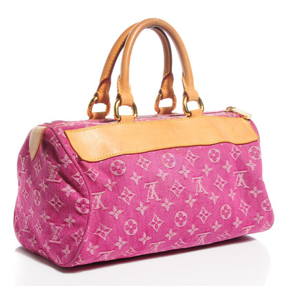 Louis Vuitton Monogram Denim Neo Speedy Fuchsia 3 of 7
