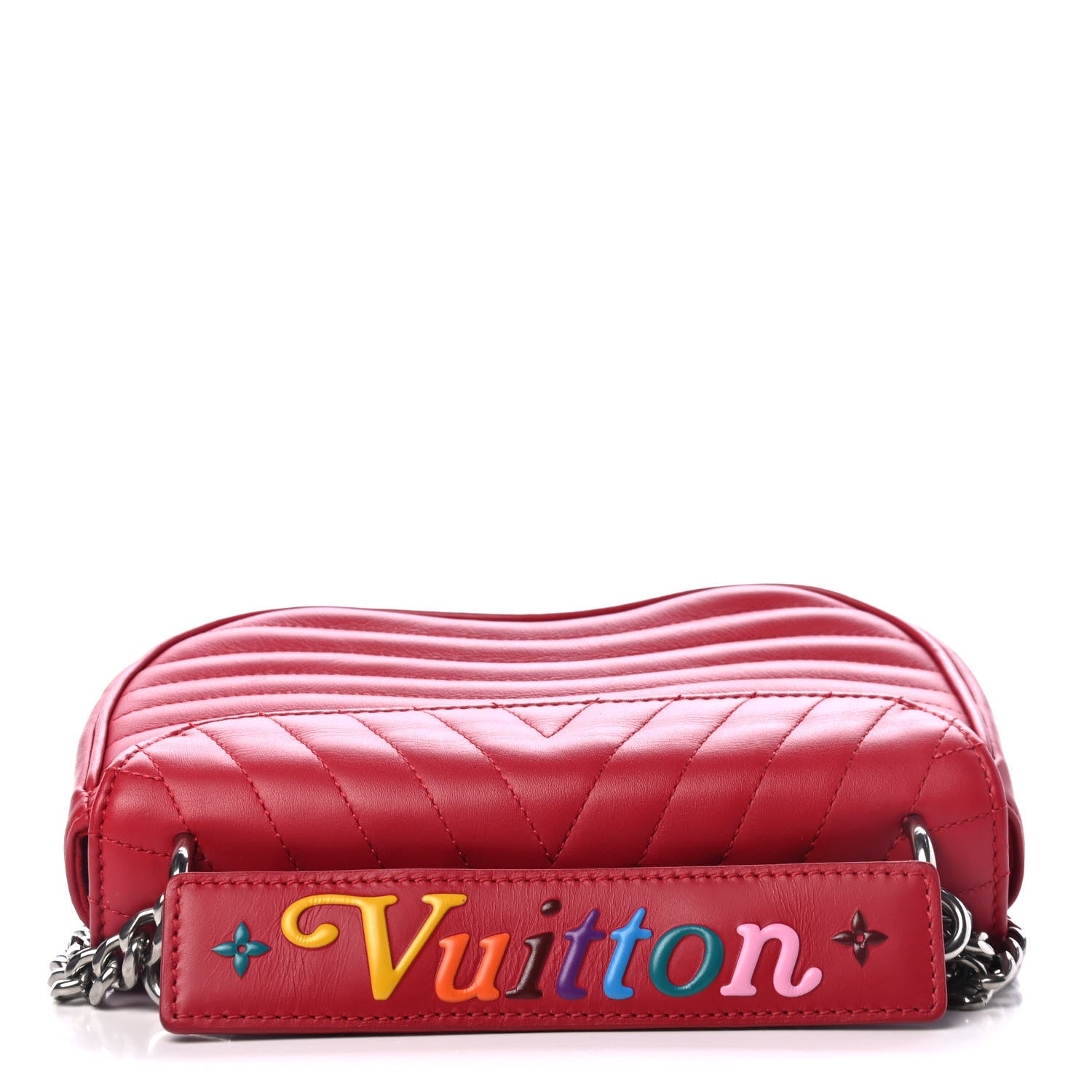 Louis Vuitton Calfskin New Wave Chain MM Ecarlate 6 of 6