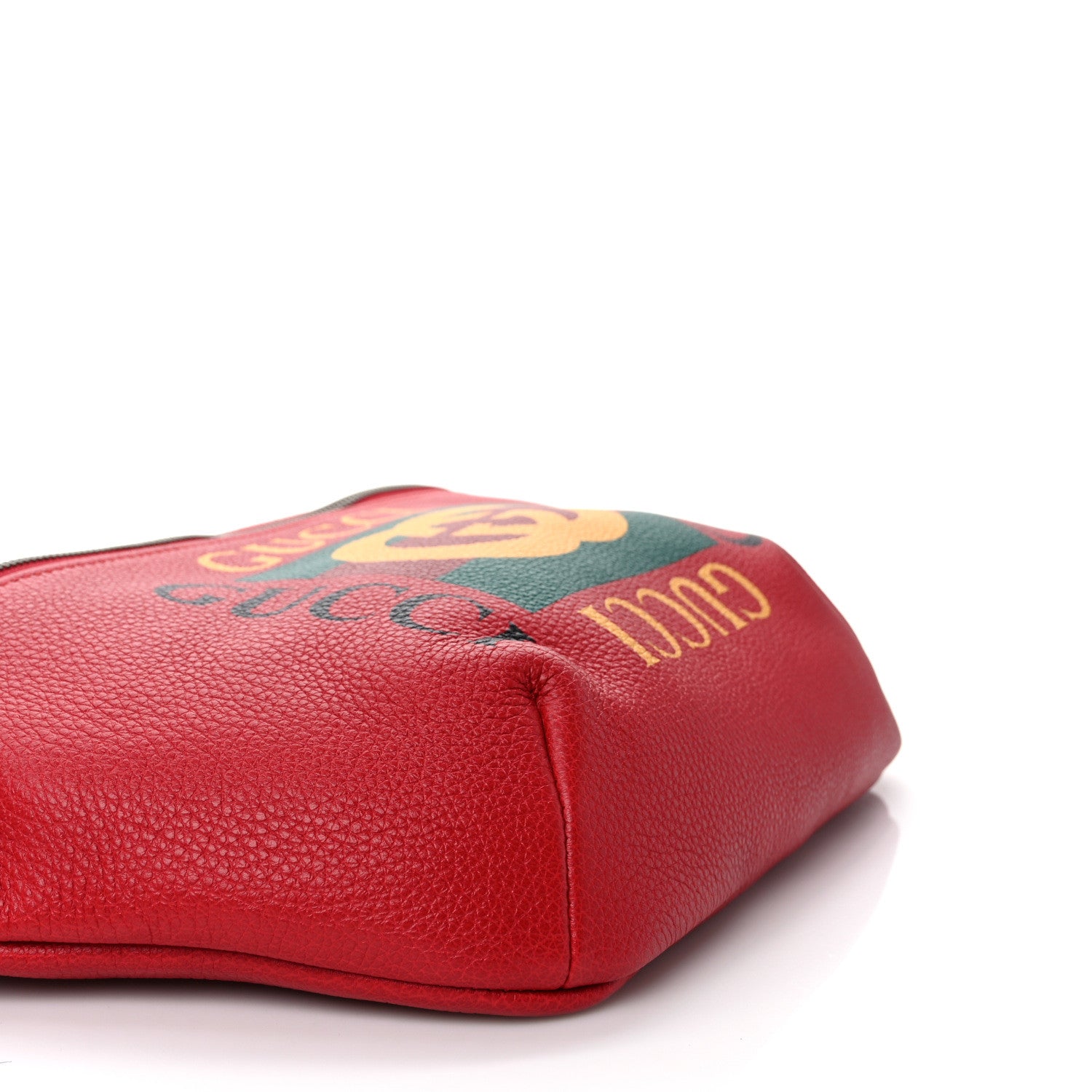 Gucci Grained Calfskin Logo Belt Bag Hibiscus Red 8 of 9