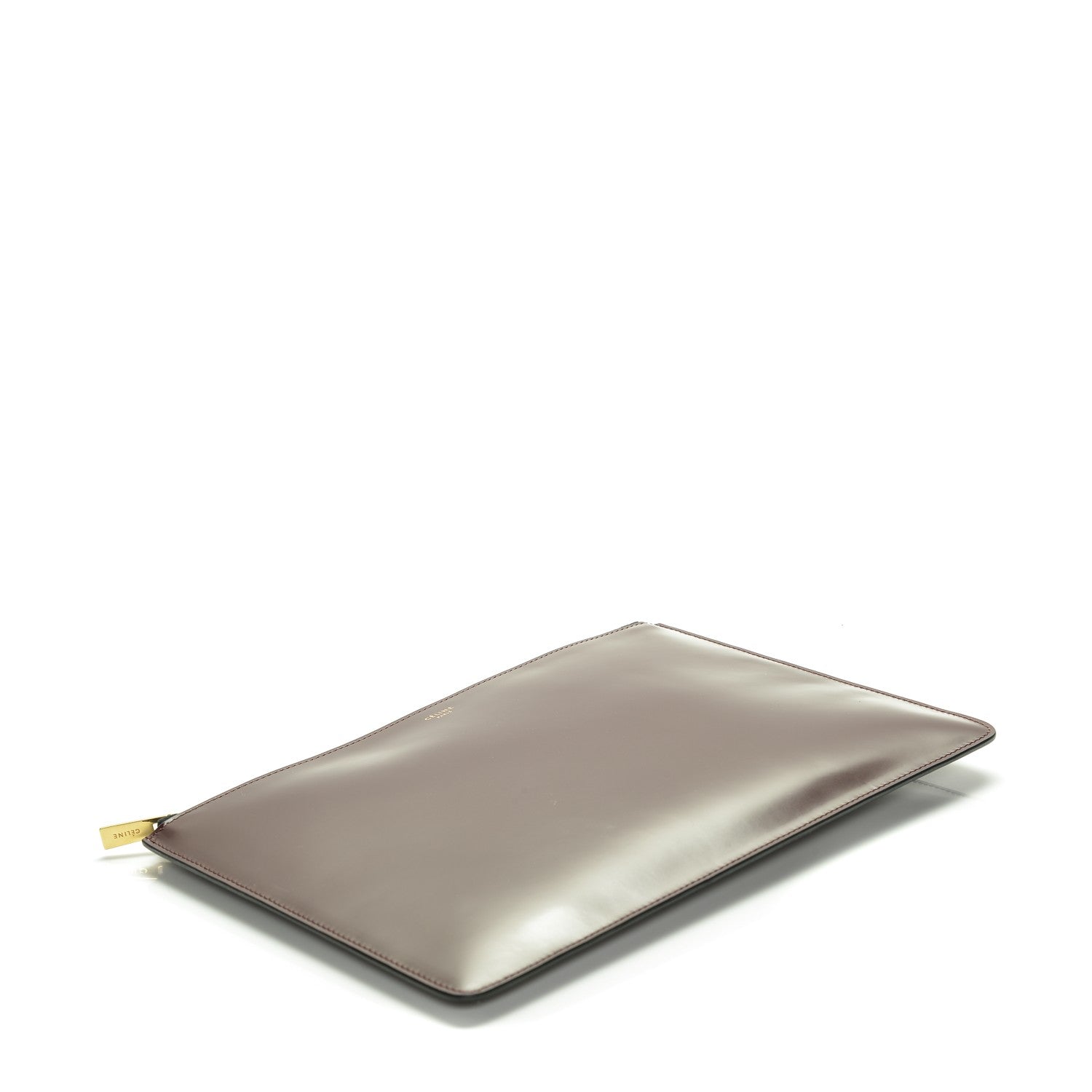 Celine Spazzolato Calfskin Clutch Wine 4 of 6