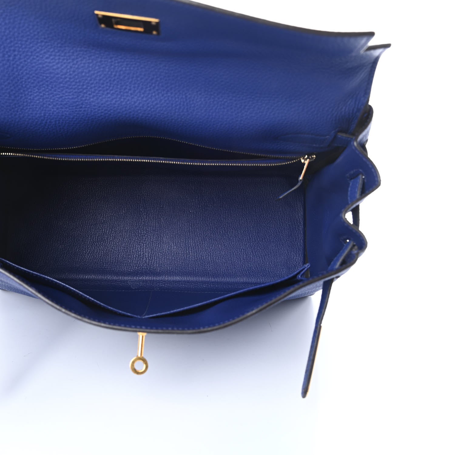 Hermes Togo Kelly Retourne 32 Bleu Electrique 5 of 13