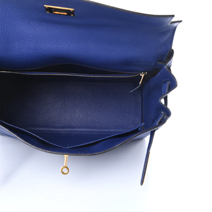 Hermes Togo Kelly Retourne 32 Bleu Electrique 5 of 13