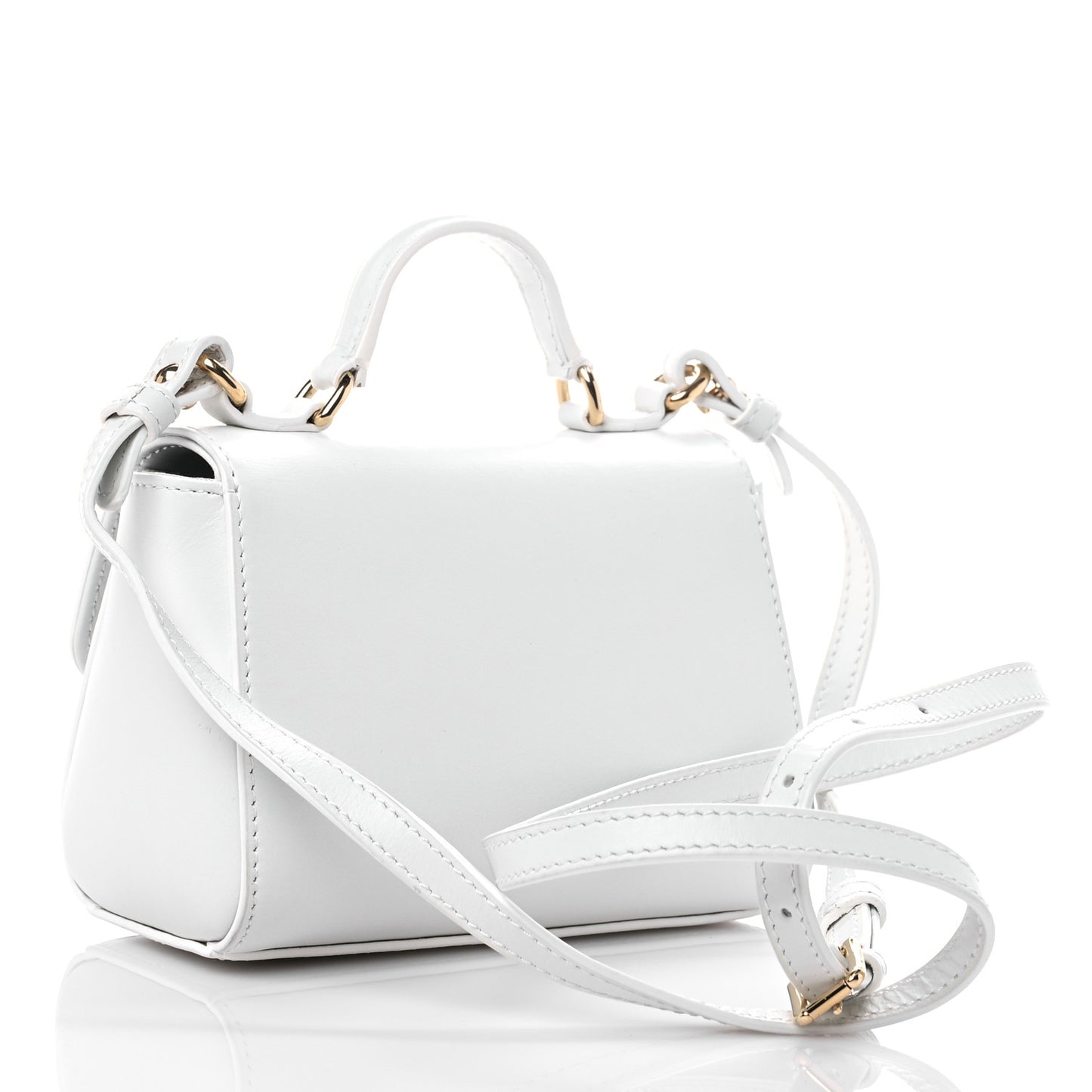 Calfskin Top Handle Bag White