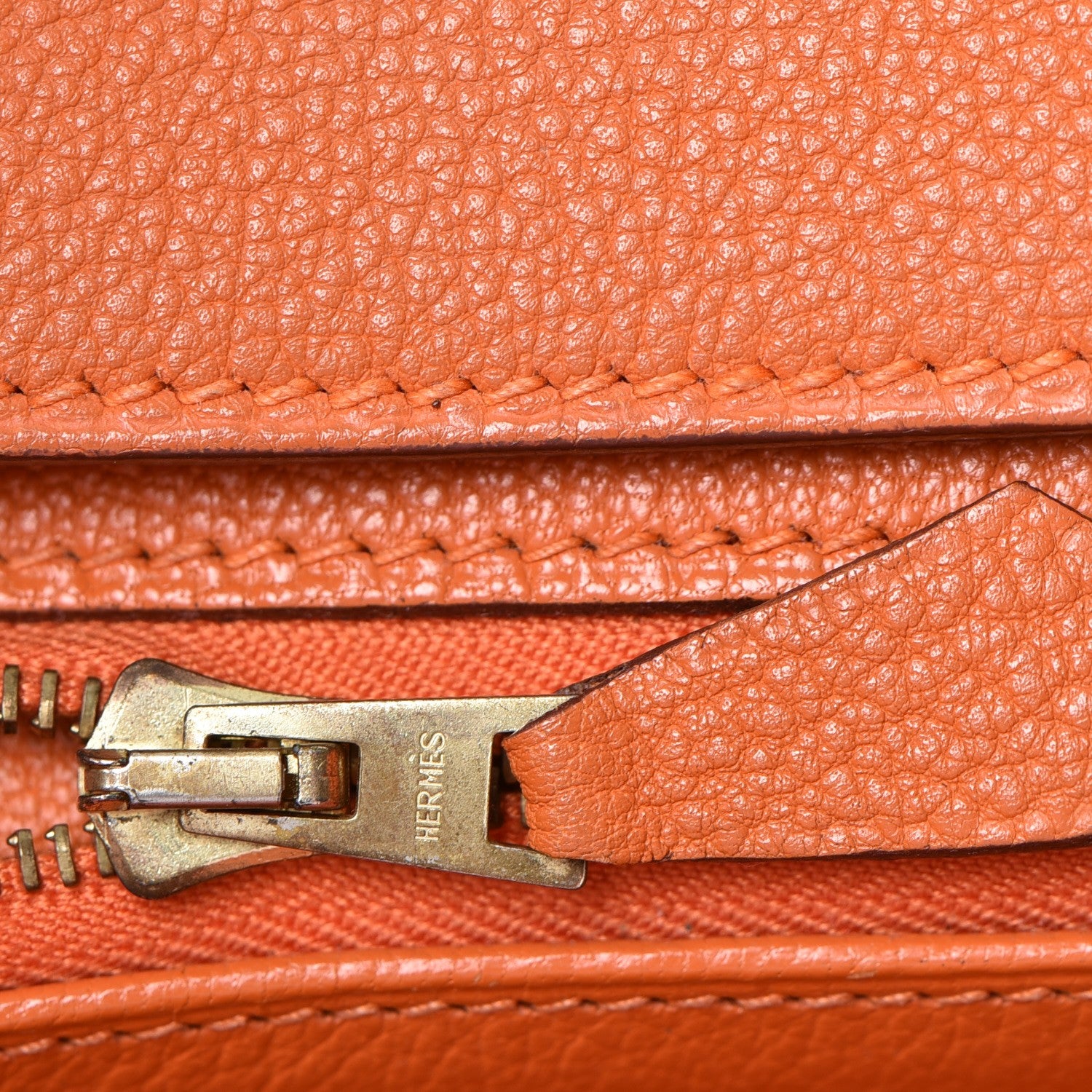Hermes Togo Vibrato Birkin 35 Orange 18 of 37