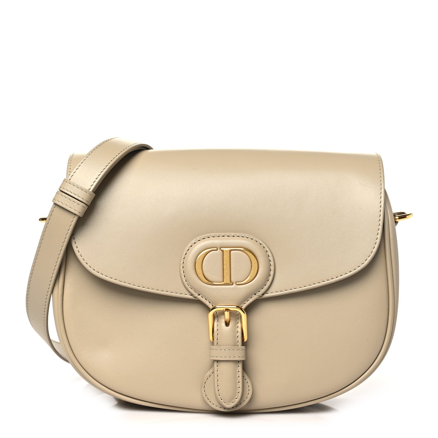 Box Calfskin Medium Bobby Flap Beige