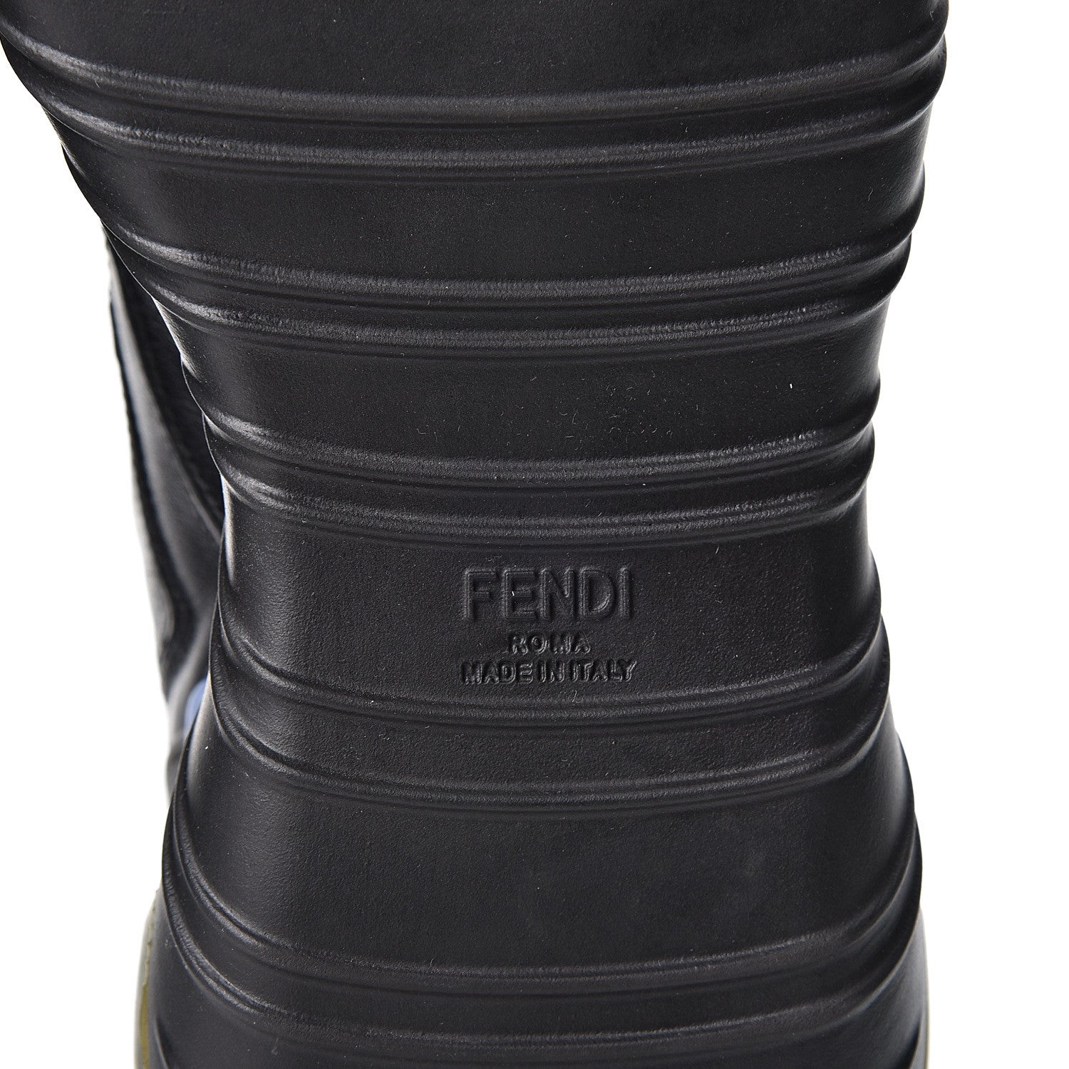 Fendi X FILA Vitello Mania Painted Womens Chunky Sneakers 37.5 Black Zucca Ice White 9 of 10