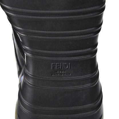Fendi X FILA Vitello Mania Painted Womens Chunky Sneakers 37.5 Black Zucca Ice White 9 of 10