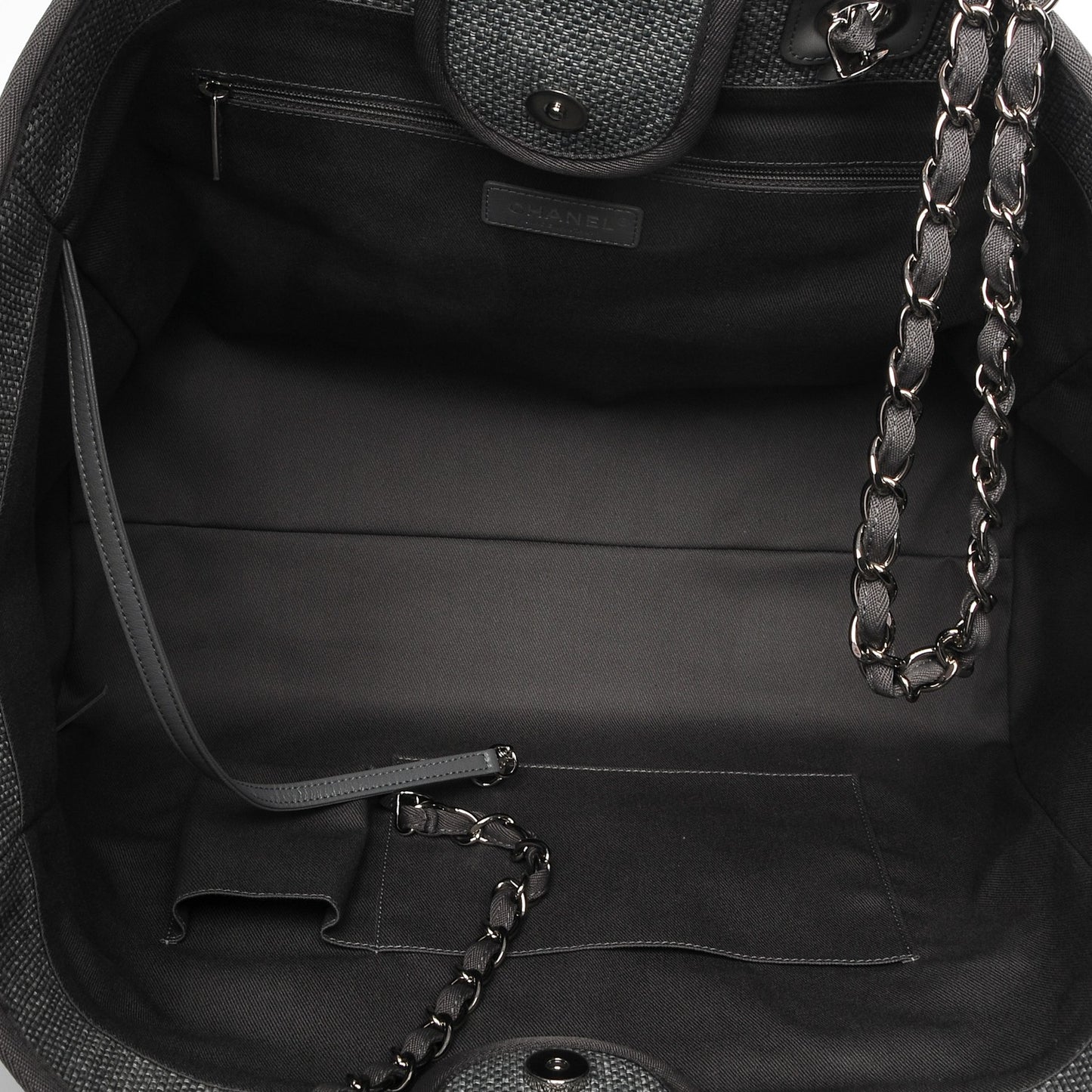 Canvas Large Deauville Tote Grey