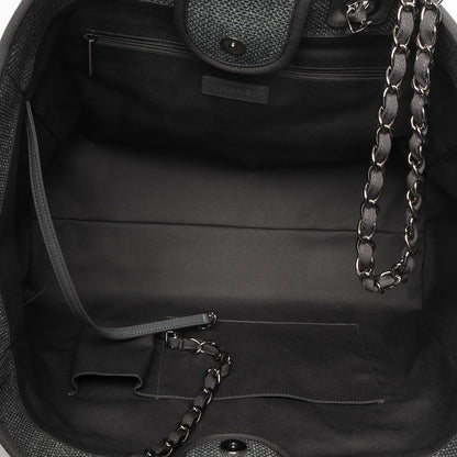 Chanel Canvas Large Deauville Tote Grey 5 of 7