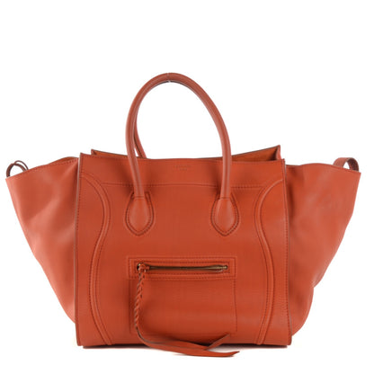 Celine Supple Calfskin Medium Phantom Luggage Orange 1 of 9
