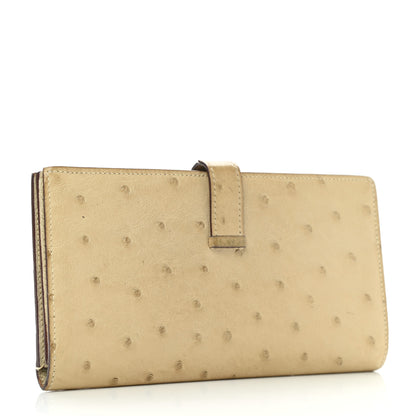 Hermes Ostrich Bearn Gusset Wallet 3 of 10