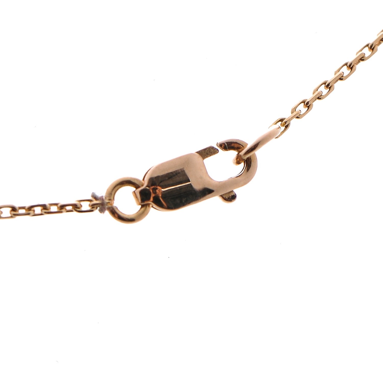Van Cleef & Arpels 18K Rose Gold Carnelian Sweet Alhambra Pendant Necklace 6 of 7