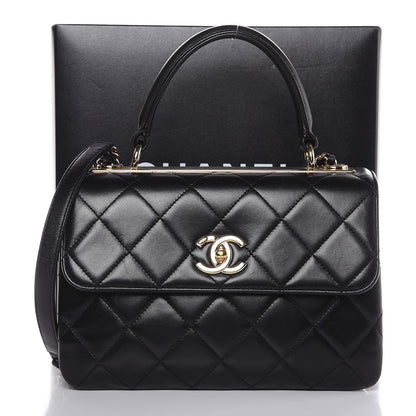 Chanel Lambskin Quilted Small Trendy CC Dual Handle Flap Bag Black 8 of 8