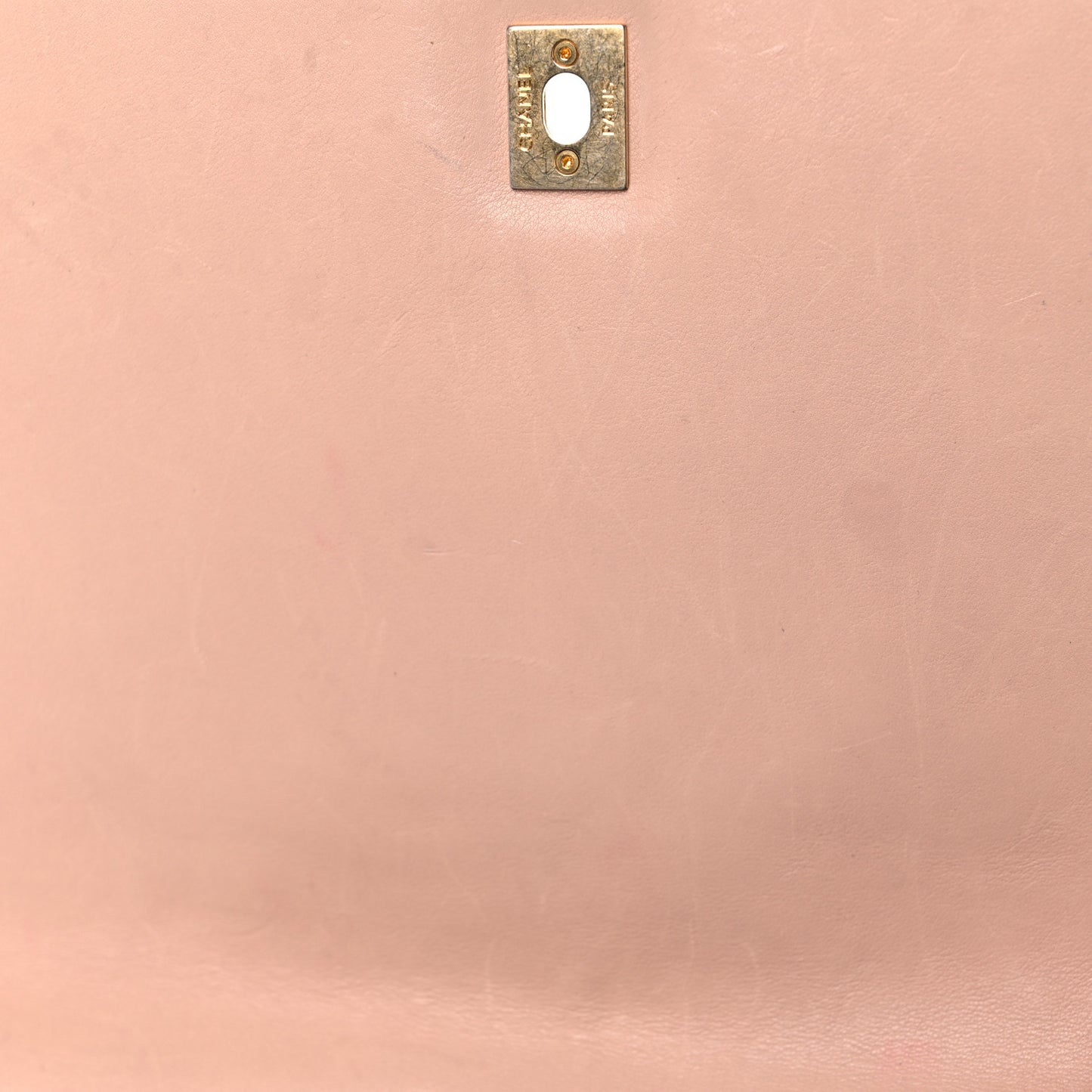 Calfskin Quilted Flap Beige