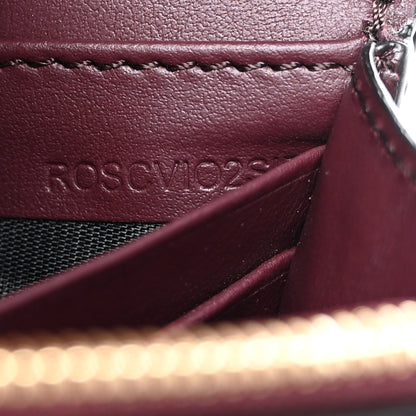 Burberry Grained Calfskin House Check Tartan Mix Hampshire Wallet On Chain Burgundy 8 of 12