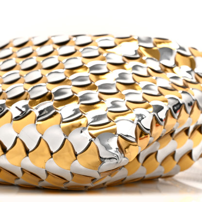 Bottega Veneta Metallic Lambskin Intrecciato Mini Hop Silver Gold 9 of 9