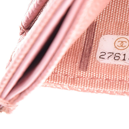 Chanel Iridescent Caviar Quilted Card Holder Rose Pink 8 of 9