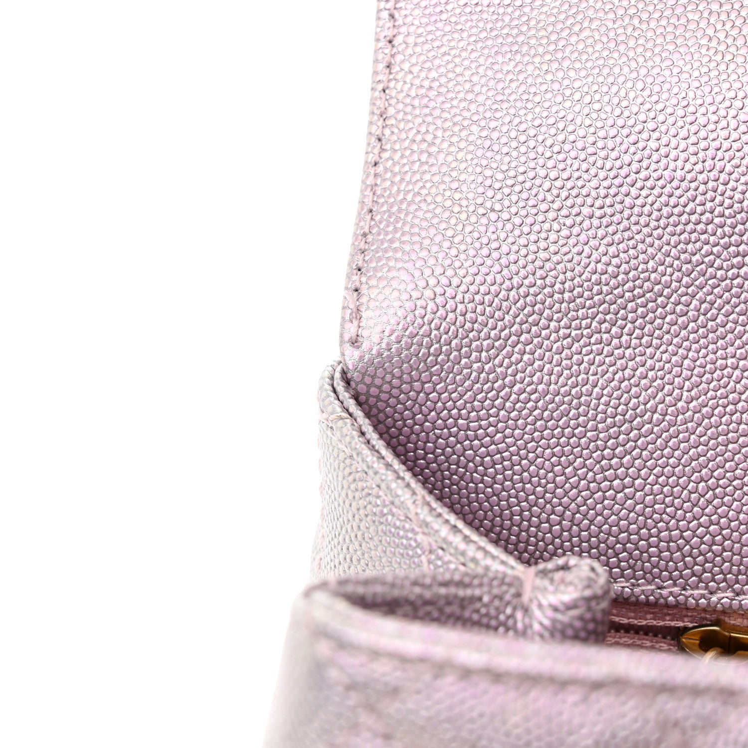 Chanel Metallic Caviar Quilted Small Coco Handle Flap Light Pink 12 of 12