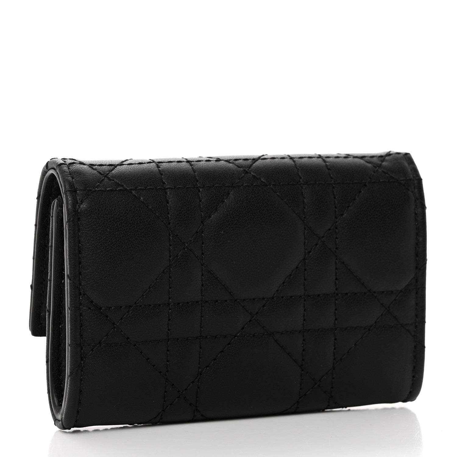 Christian Dior Lambskin Cannage My Dior Glycine Wallet Black 3 of 9
