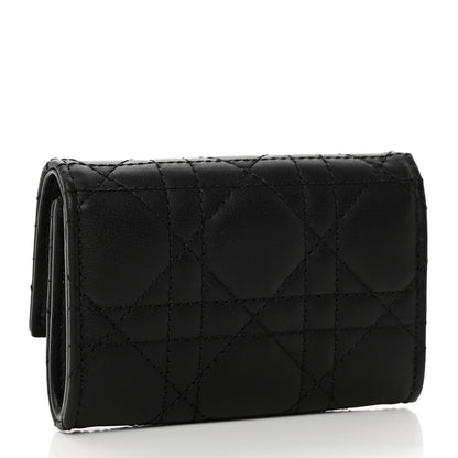 Christian Dior Lambskin Cannage My Dior Glycine Wallet Black 3 of 9