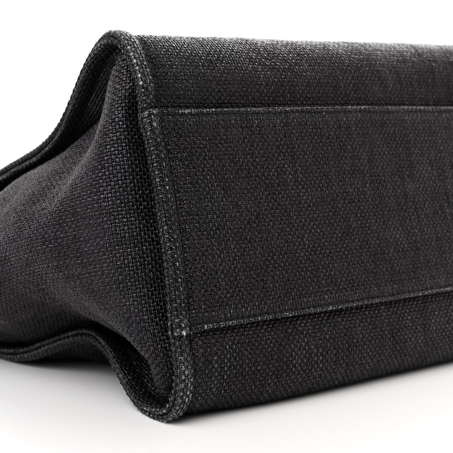 Chanel Woven Straw Raffia Medium Deauville Black 8 of 10