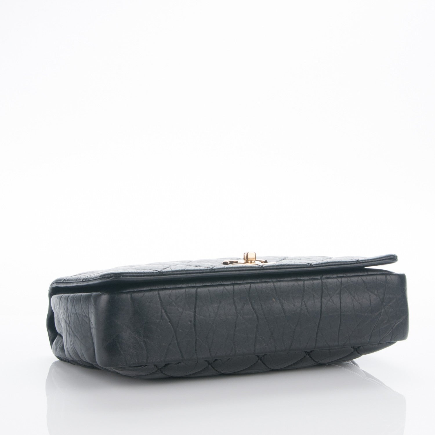 Chanel Aged Calfskin Quilted Medium Pondichery Flap Black 4 of 7