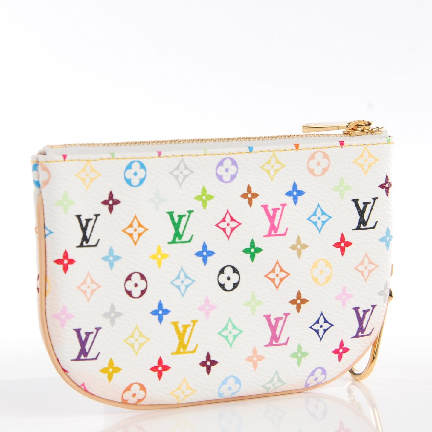 Monogram Multicolor Pochette Plate MM White
