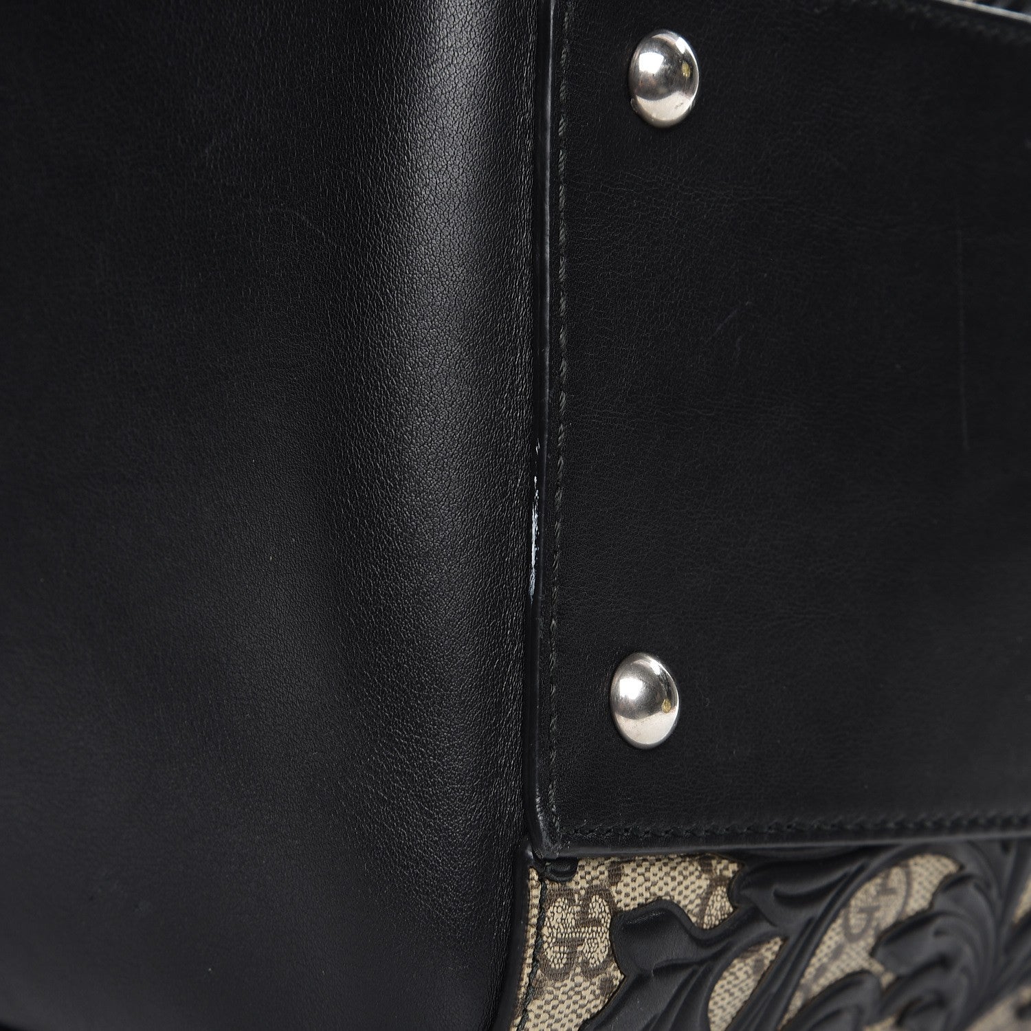 Gucci GG Supreme Monogram Arabesque Medium Boston Black 9 of 11
