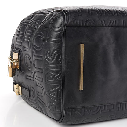 Louis Vuitton Calfskin Embossed Speedy Cube 30 Black 10 of 12