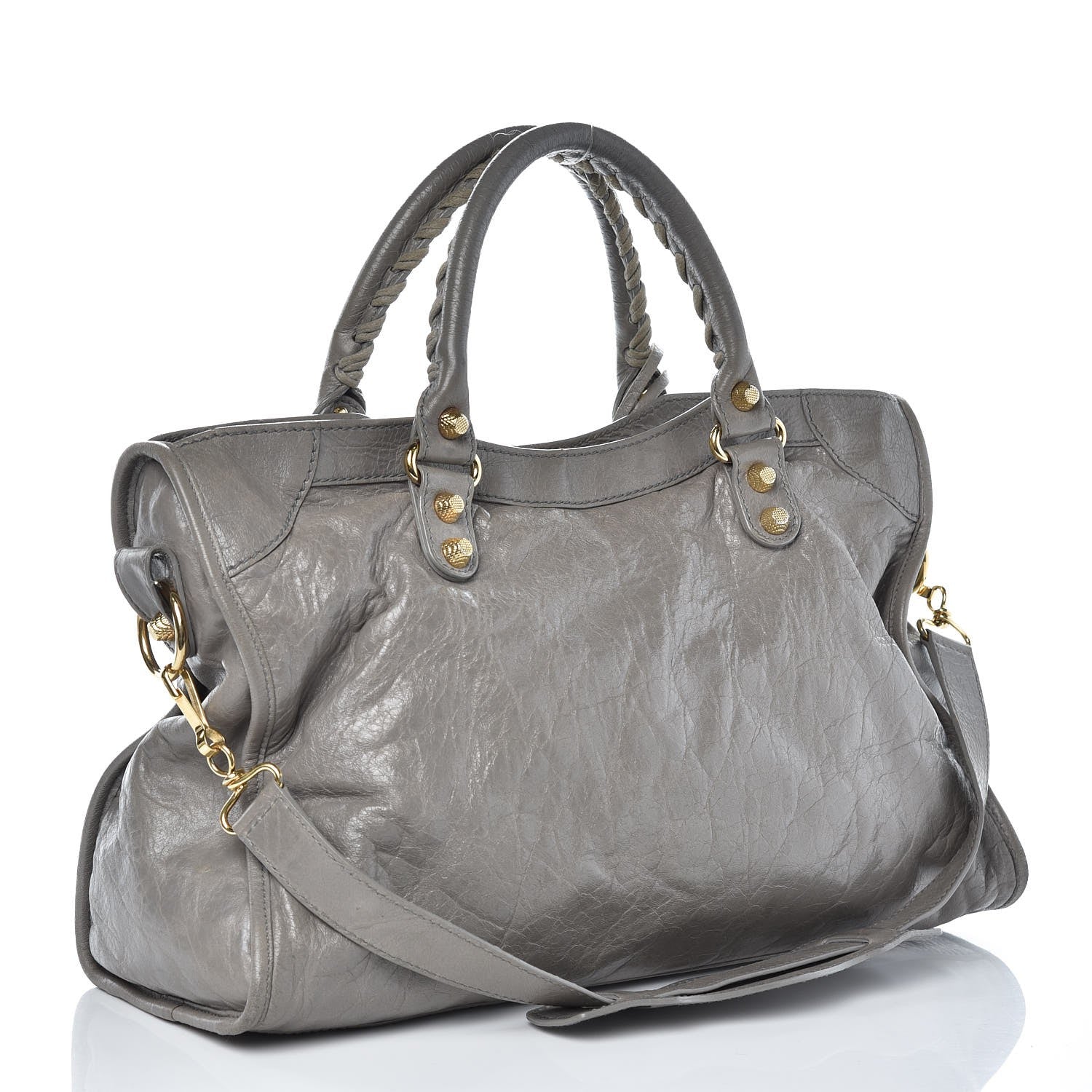 Balenciaga Agneau Giant 12 Gold Hardware City Gris Pyrite 3 of 7