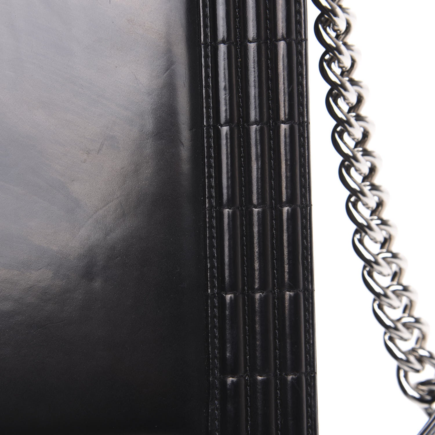 Chanel Glazed Calfskin Large Boy Flap Black 10 of 13