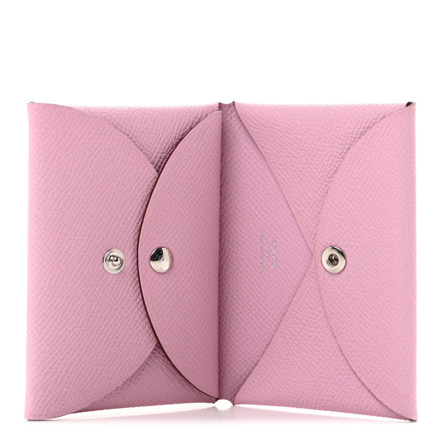 Hermes Epsom Calvi Duo Card Case Mauve Sylvestre 5 of 8