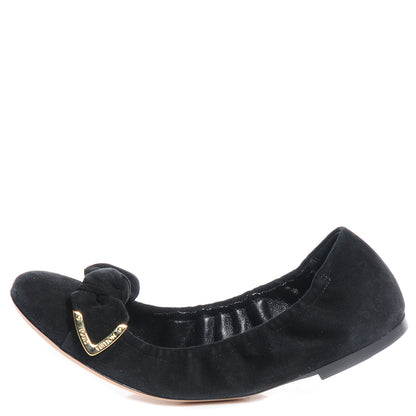 Louis Vuitton Suede Amulet Flat Ballerina Black 36 1 of 8
